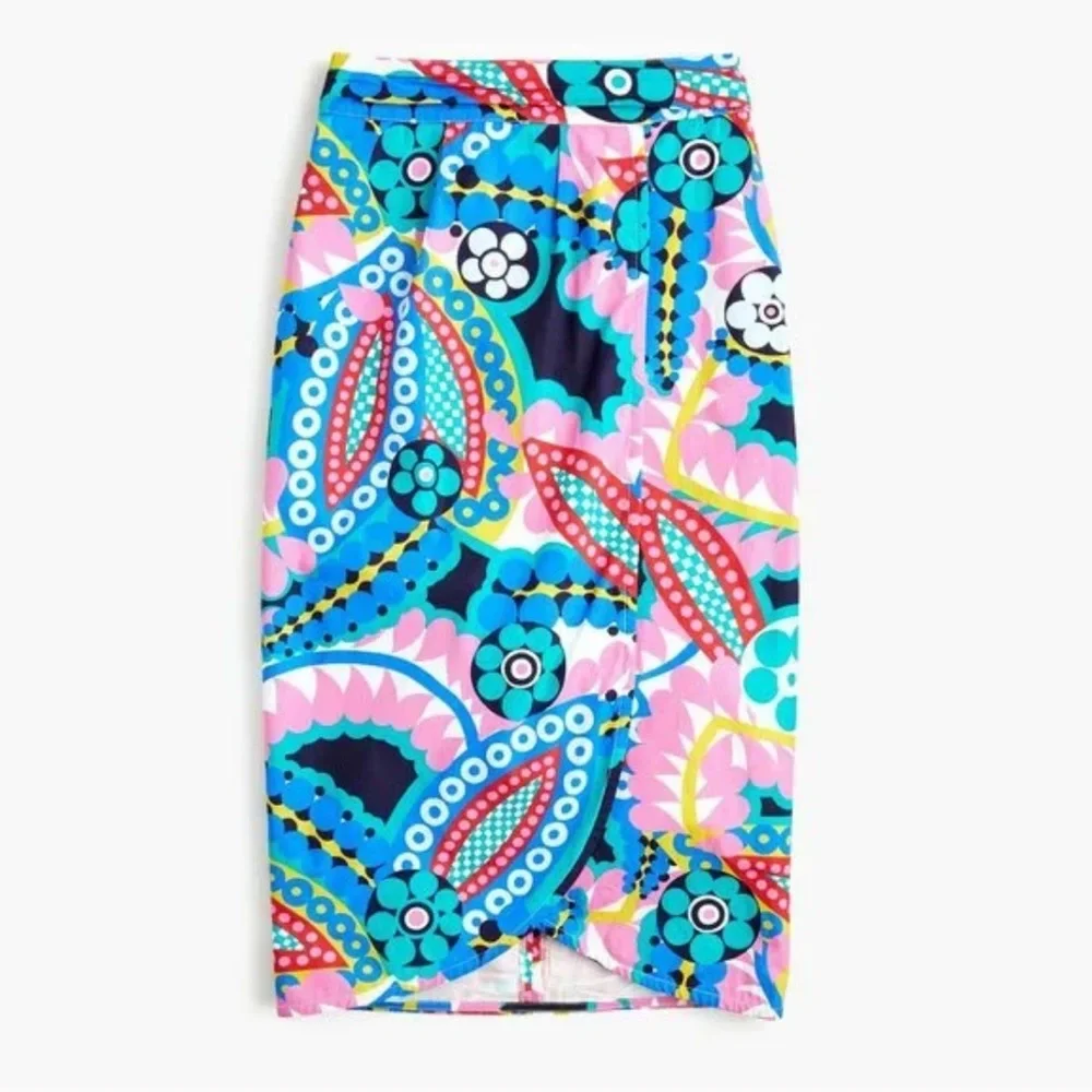 J. Crew Tie-back tulip skirt in Ratti® kaleidoscope floral (00) - Picture 2 of 10